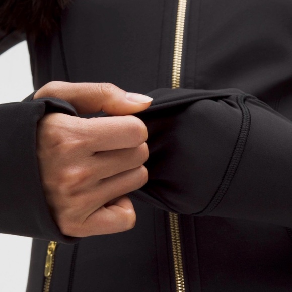 lululemon Define Cropped Jacket Nulu in Black/Gold/Gold Sz 4 NWT $128R - Picture 5 of 11